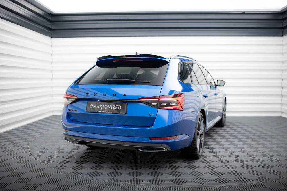 Spoiler Skoda Superb Combi MK3 Facelift Maxton Glans Zwart