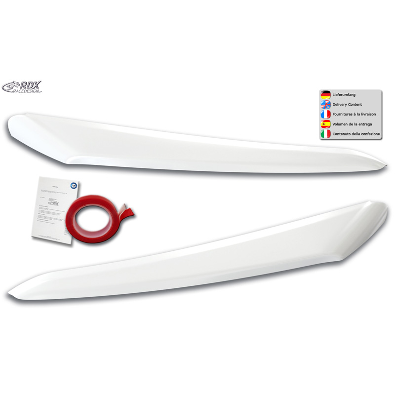 Koplampspoilers  Citroën Jumper & Fiat Ducato & Peugeot Boxer 2014- / Opel Movano 2021- / Toyota Proace Max 2024- (ABS Glanzend Wit)