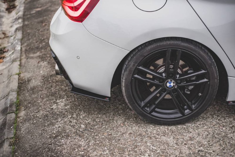 Race achterzijde skirts BMW 1-Serie/M140I F20 Maxton Design zwart V.3