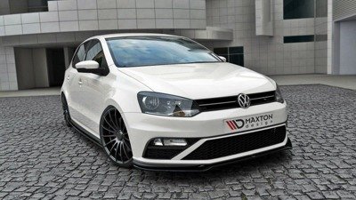 Voorspoiler VW Polo MK5 GTI FACELIFT Glans Zwart