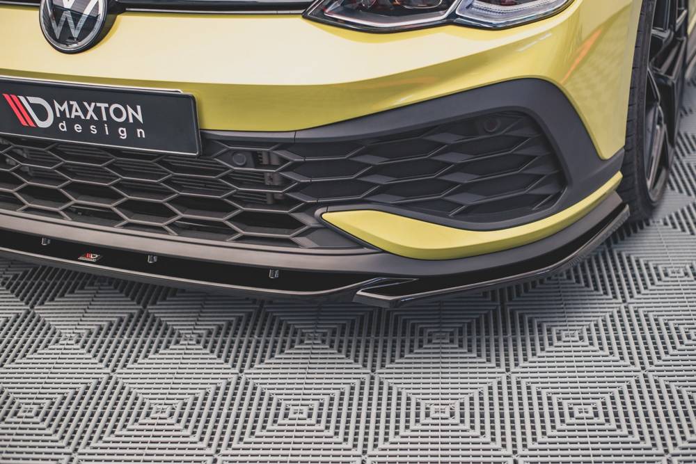 Voorspoiler V.2 Volkswagen Golf 8 GTI Clubsport Maxton Glans Zwart