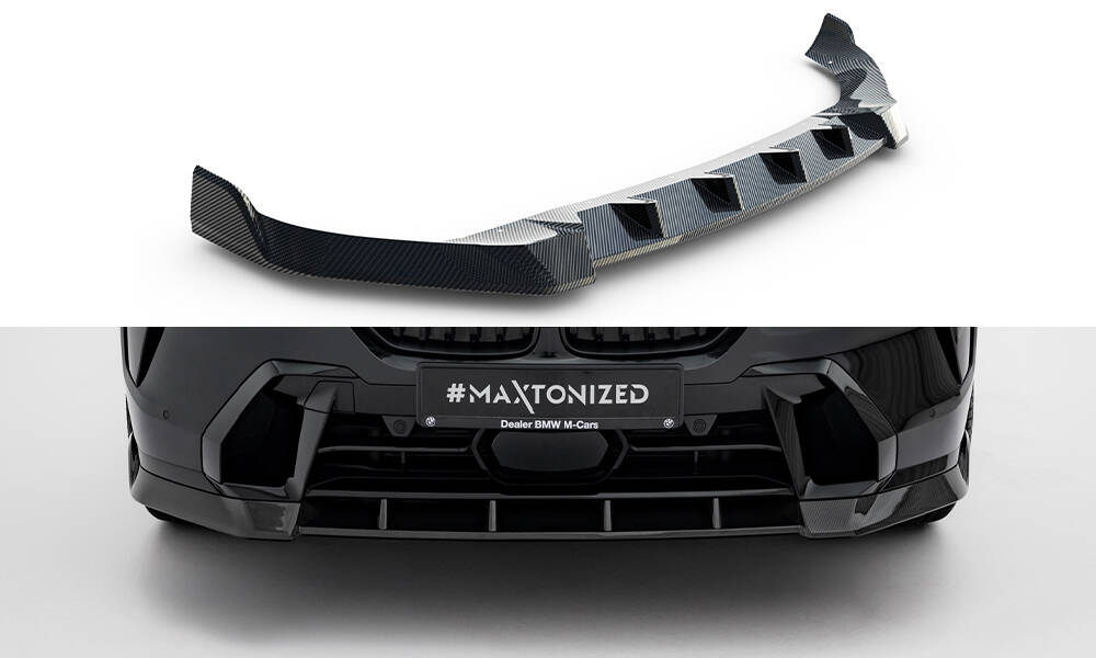 Carbon Fiber Voorspoiler BMW X7 M-Pack G07 Facelift Maxton Glanzend zwart