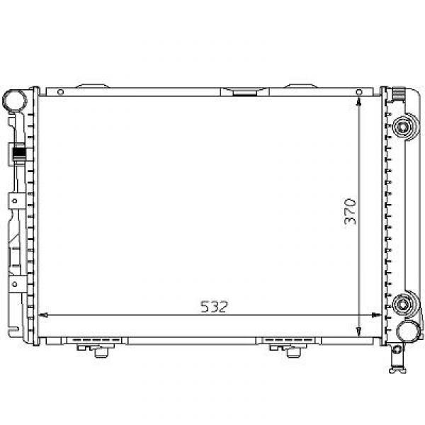 Radiator DB 124 W.C.T 84->> 532x370 200+250 D/TD +/-AC
