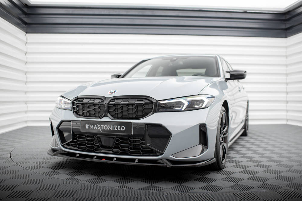 Voorspoiler V.1 BMW M Pakket & M340i G20 / G21 FL Maxton Glans Zwart