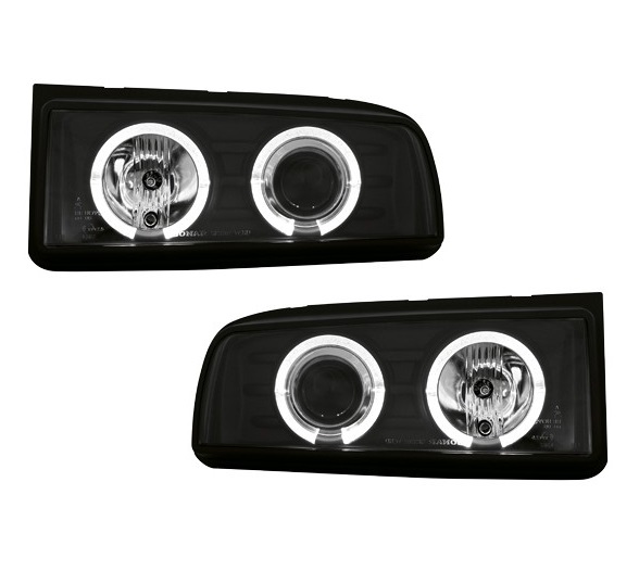 Faros VW Corrado Angel Eyes negro