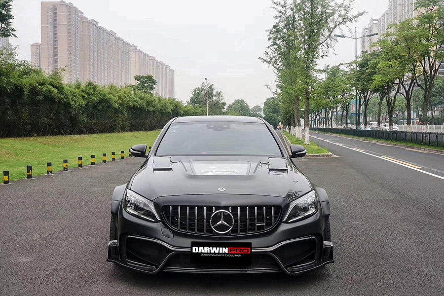Mercedes Benz W205 C63/S AMG Sedan IMP Style Partial Carbon Fiber Full Body Kit 2019-2021