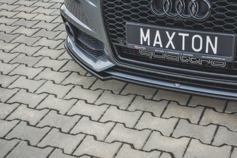 Voorspoiler Audi S6 / A6 S-Line C7 FL Glanzend Zwart