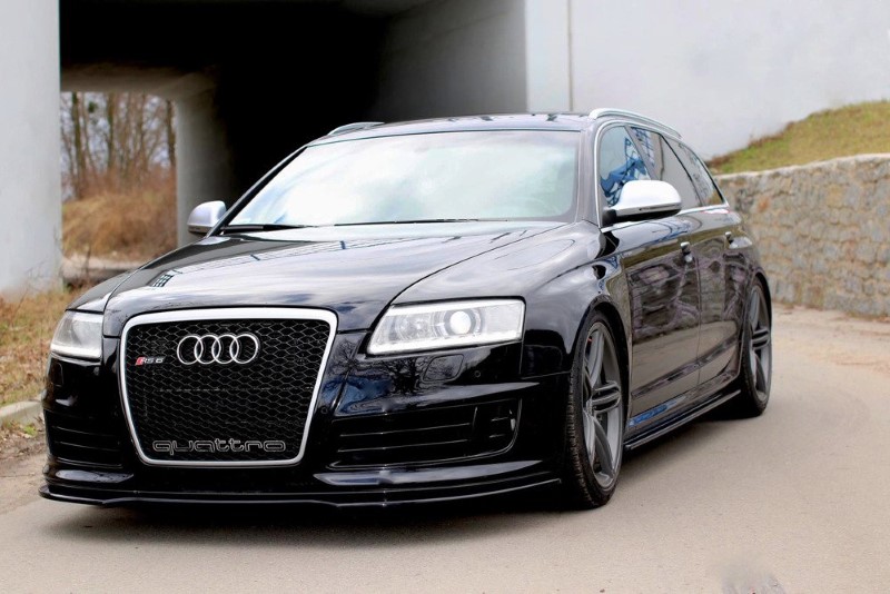 Zijskirts Diffusers Audi RS6 C6 Glanzend Zwart