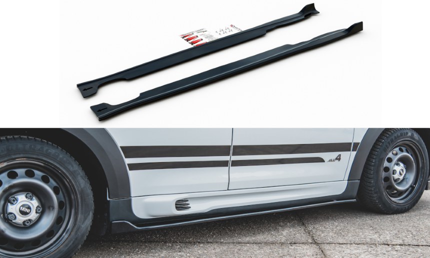 Zijskirts Mini Countryman S JCW R60 Maxton Design glans zwart