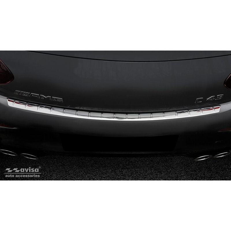 RVS Achterbumperprotector  Mercedes C-Klasse C205 Coupe AMG 2015-2021 'Ribs'