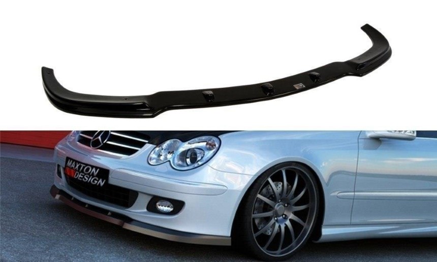 Voorspoiler Mercedes CLK W209 AMG Maxton Design glans zwart