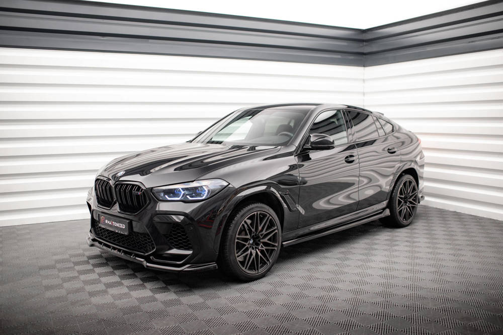 Zijskirts BMW X6 M F96 Maxton Glans Zwart