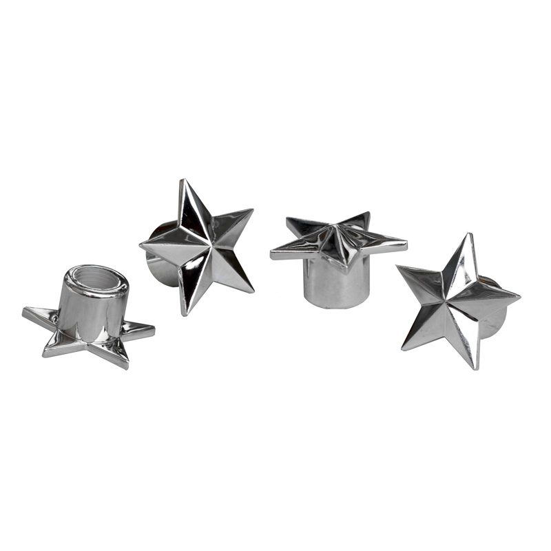Simoni Racing Ventielkapjes Chrome Star - Chroom - 4 stuks