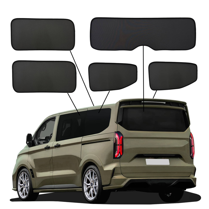 SunClip Zicht- & Zonwering  Volkswagen T7 Caravelle (L1) 2024- & Ford Tourneo Custom (L1) 2023- zonder uitzetbare ruiten