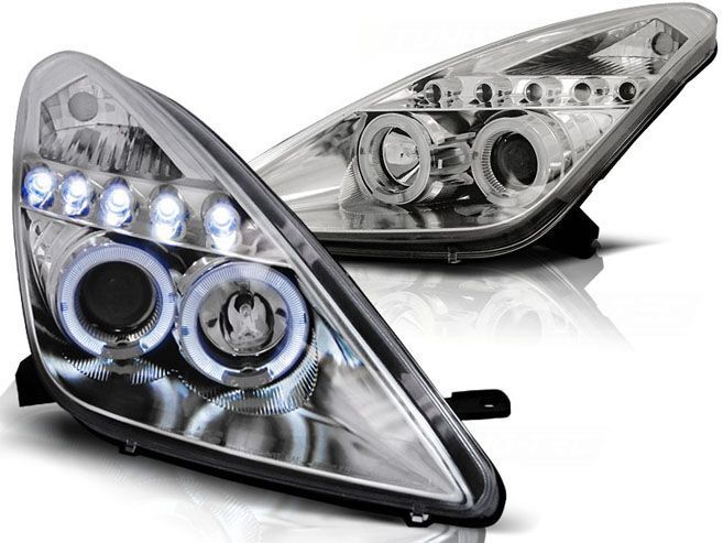 Faros Toyota Celica 01- Black + HaloRims