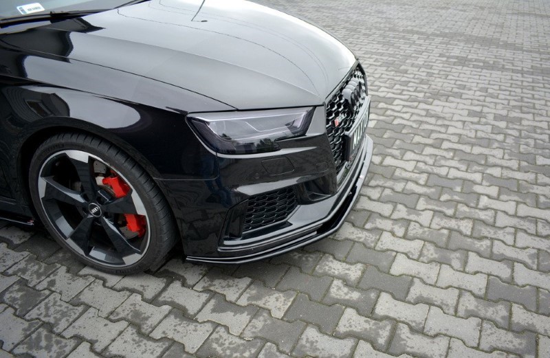 Voorspoiler V.1 Audi RS3 8V FL Sportback Glanzend Zwart