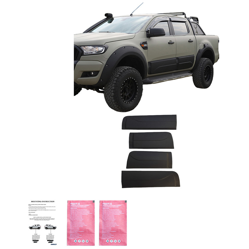 Deurpanelen  Ford Ranger T6/T7/T8 2012-2022 - Matzwart