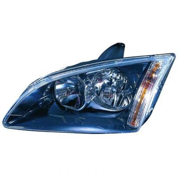 Koplamp links FOCUS 04-08 H1+H7 GESCHIKT voor LWR ZWART