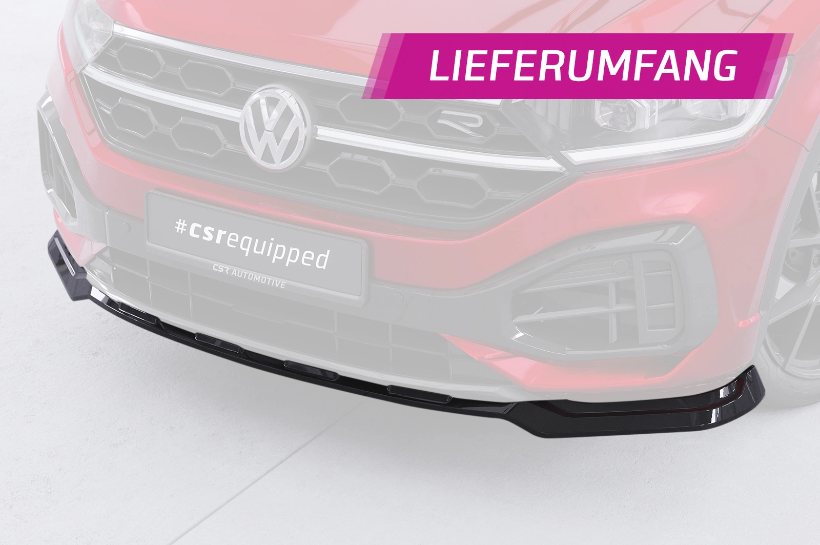 Voorspoiler VW T-Roc (A1) R-Line Glans Zwart Facelift - CSR Design