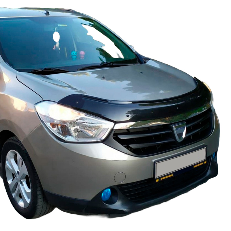 Motorkapbeschermer (steenslagcover)  Dacia Lodgy/Dokker 1e Gen. 2012-2020 - Glanzend zwart