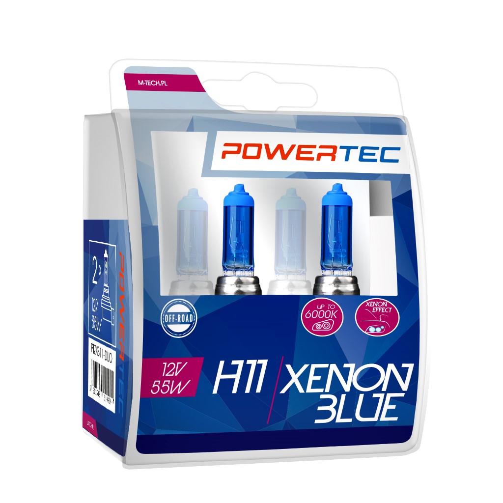 Mtech Powertec Xenon Blue H11 lampen 12V DUO