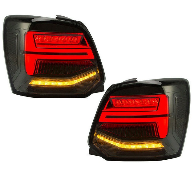 Taillights VW Polo 6R 09- black/Smoke LED Cardna