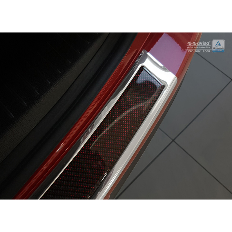RVS Achterbumperprotector 'Deluxe' Mazda CX-5 2014- Chroom/Rood-