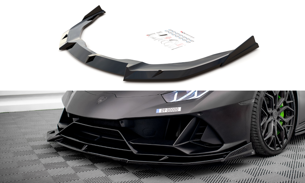 Voorspoiler Lamborghini Huracan EVO LP640 Maxton Glans Zwart
