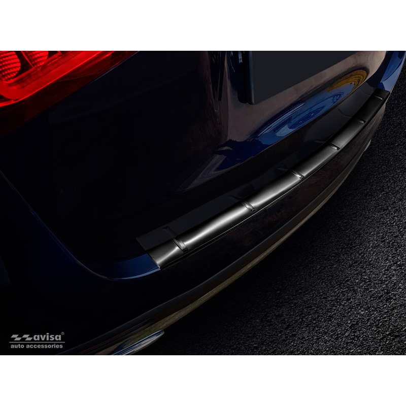 Zwart RVS Achterbumperprotector  Mercedes GLE II W167 2019-2023 incl. 53 AMG 'Ribs'