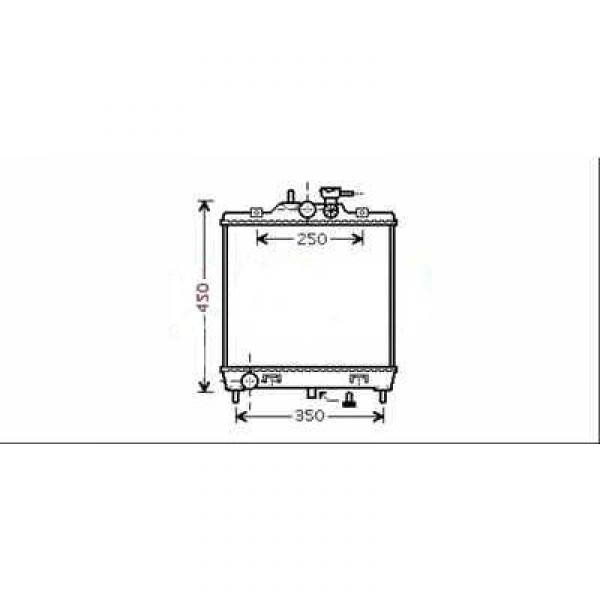 Radiator PICANTO 04->> 355x398 +/-AC