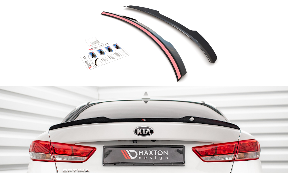 Spoiler Kia Optima Mk4 Maxton glans zwart