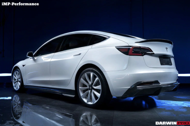 Tesla Model 3 IMP Style Carbon Fiber Zijskirts 2017-2021