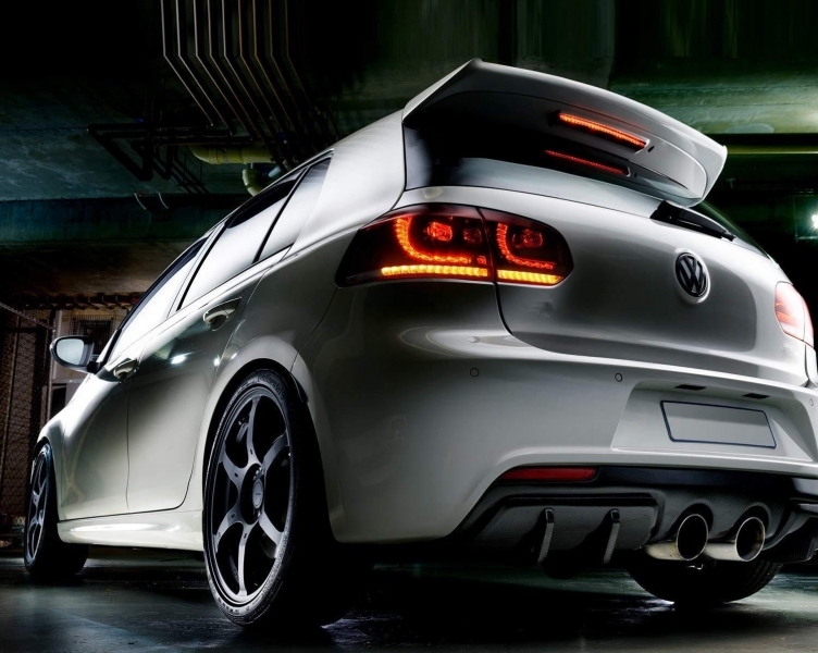 Taillights led VW Golf VI 10/08- R-look red/Smoke