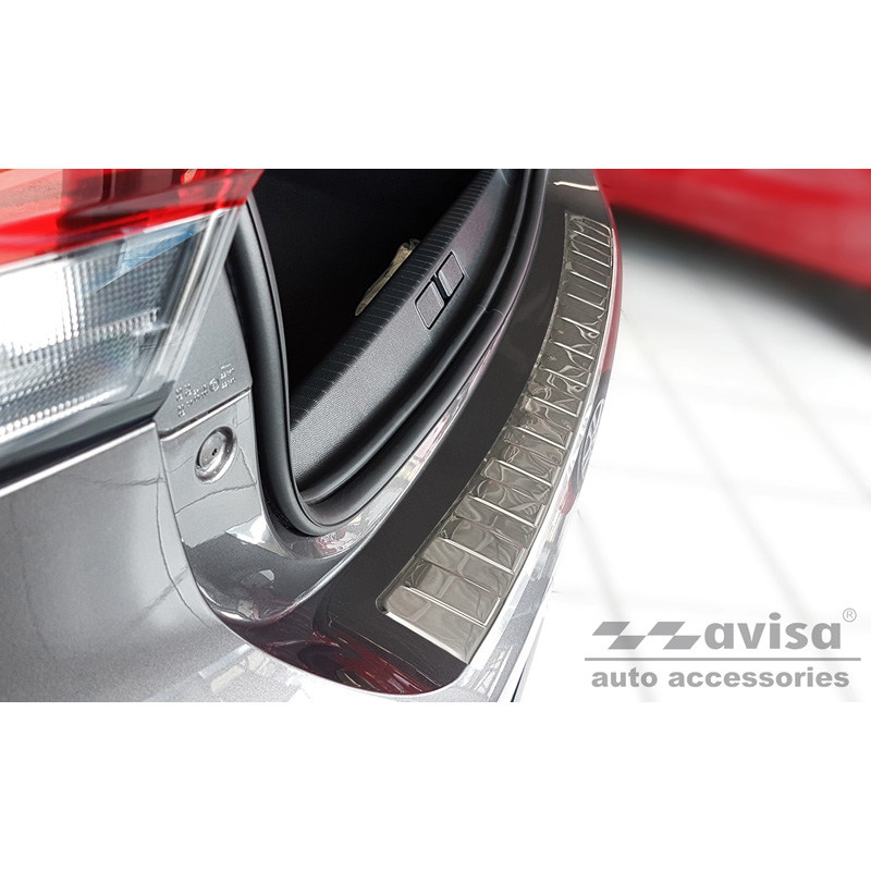 RVS Achterbumperprotector  Opel Corsa F Edition/Elegance HB 5-deurs 2019- 'Ribs' (excl. Equipment Ultimate)