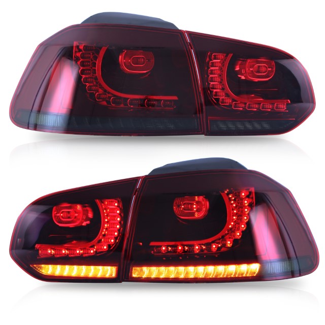Taillights led VW Golf VI 10/08- R-look red/Smoke