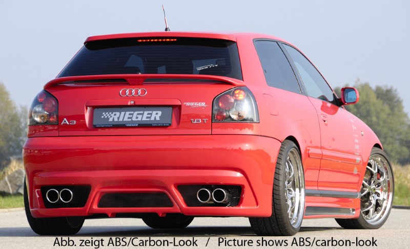 Zijskirts Audi A3 8L 3-5 Deurs Rieger met uitsned