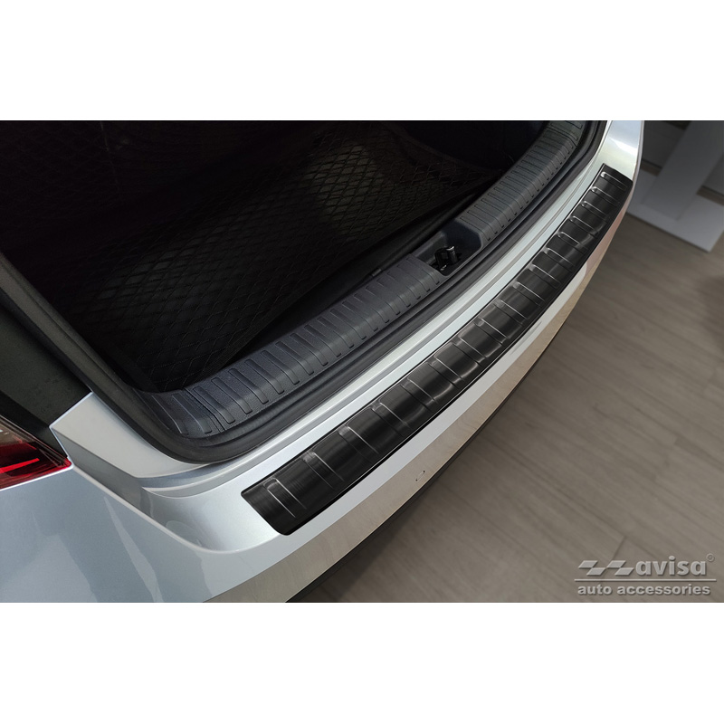 Zwart RVS Achterbumperprotector  Skoda Fabia IV Hatchback 2021- 'Ribs'