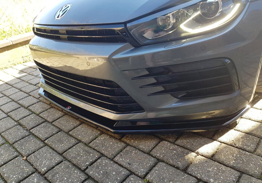 Voorspoiler V.1 Volkswagen Scirocco R FL Glans Zwart