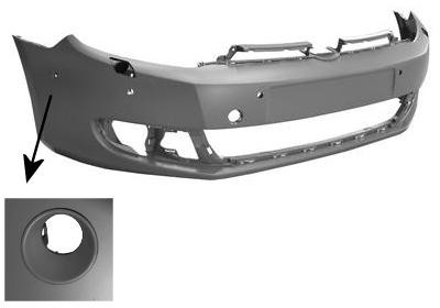 voorbumper, in primer, Park Control, 6 gaten, koplampwasser VW G
