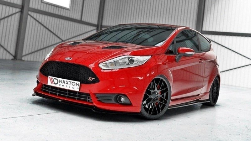 Voorspoiler Ford Fiesta ST Mk7 FL V.3 Glanzend Zwart