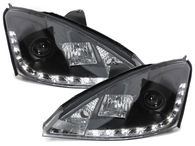 Faros Ford Focus 01-04 Los ojos del Diablo Dayline 2 negro
