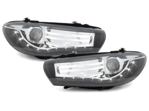 Faros VW Scirocco 08-.. Dayline Los ojos del Diablo negro