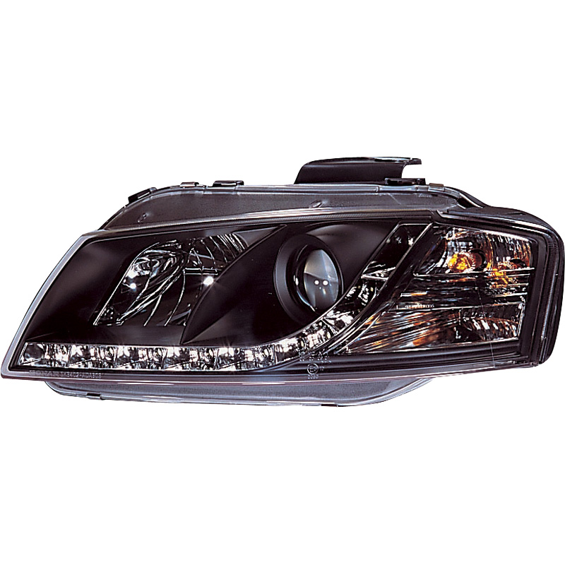 Set Koplampen in DRL-Look  Audi A3 8P 2003-2008 - Zwart