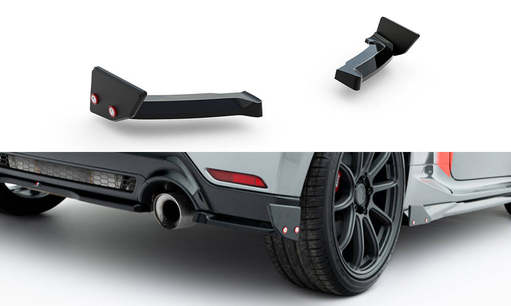 Achterzij spoilers + Flaps Toyota GR Yaris MK4 Facelift Maxton Glanzend zwart