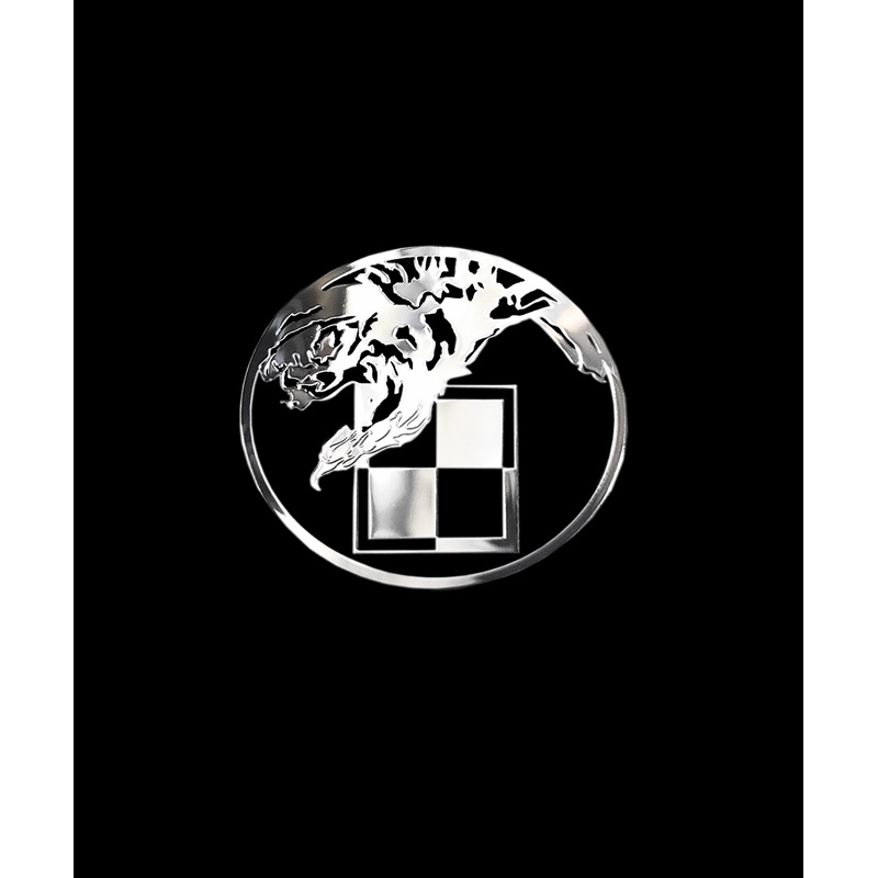 Nikkel Sticker 'Chequer with an eagle' - 50x55mm