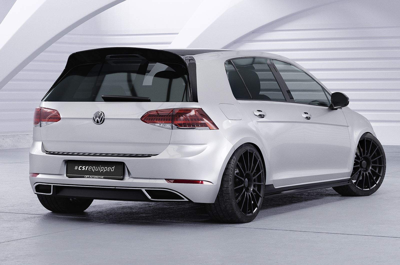Spoiler Volkswagen Golf 7 Clubsport Look CSR Glans Zwart