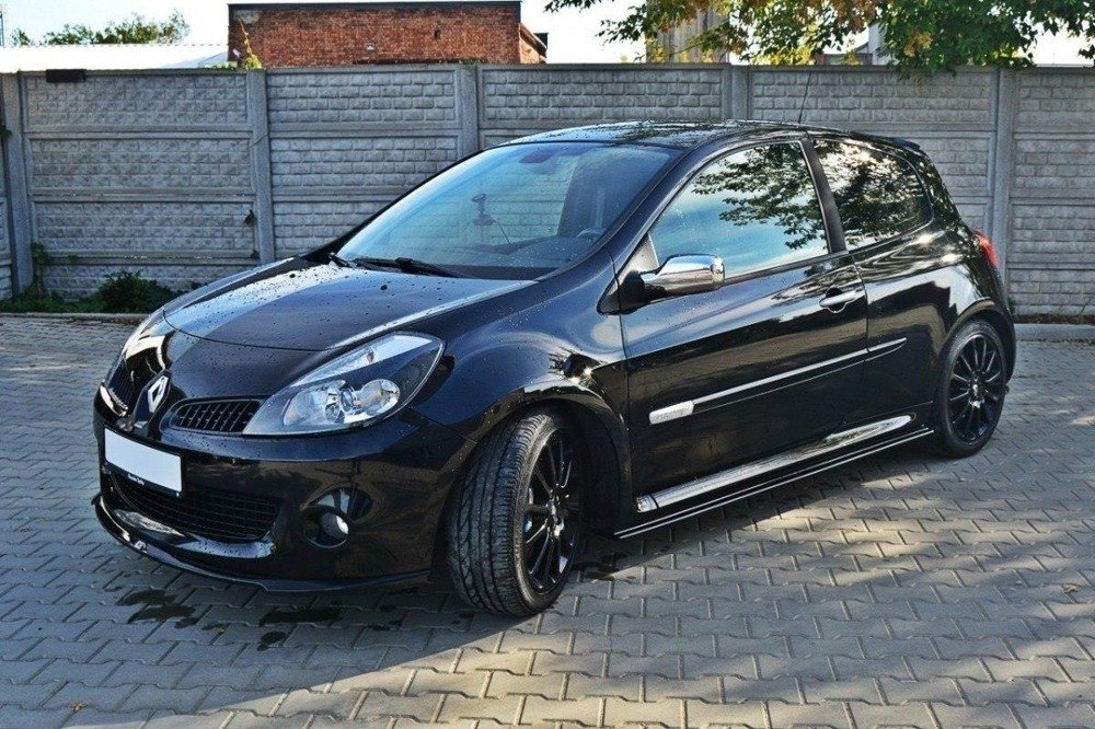 Zijskirts Renault CLIO RS MK3 Glans zwart
