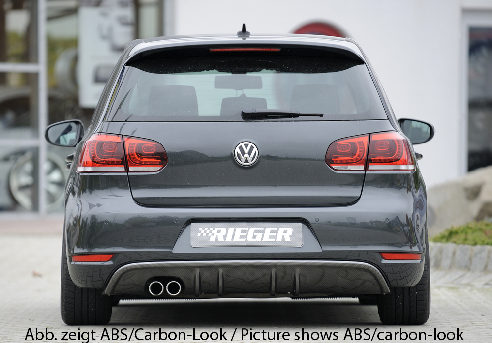 Diffuser Volkswagen Golf 6 GTD Rieger Mat Zwart