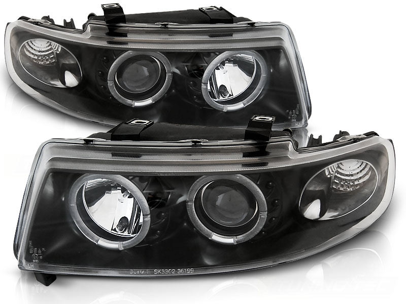 Faros Seat Leon/Toledo 99-04 Angel Eyes cromo cristal
