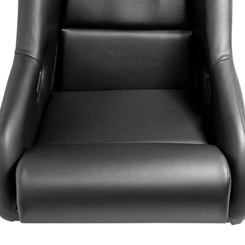 Sportstoel 'BS1' - Zwart Kunstleder - Vaste polyester rugleuning - incl. sledes